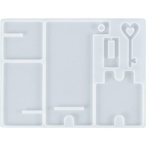 L5YA Phone Stand Epoxy Resin Mold Mobile Phone Holder Silicone Mould DIY Crafts Cell Phone Bracket Mold Casting Tools