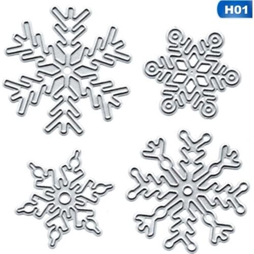 Christmas Elk Snowflake Metal Cutting Dies Stencils for DIY Scrapbooking Embossing Album Stamp Card Craft Dies