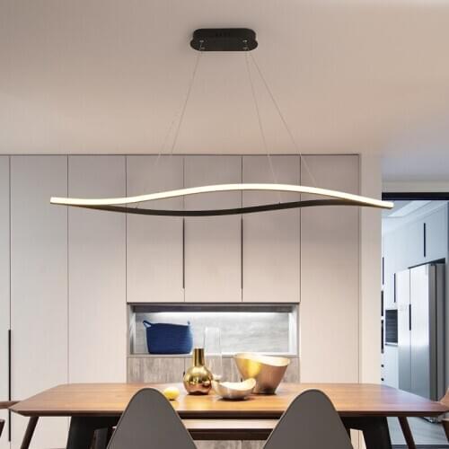 Modern LED lamp leaf matte black suspension chandelier restaurant kitchen room lighting decoration white veneer chandelier