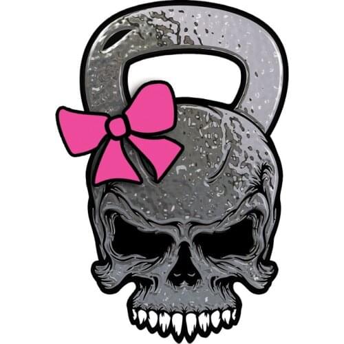 Skull Kettlebell Crossfit Lift Gym Cover Scratches Car-Sticker and Decals Bumper Window Auto Accessories Interior KK