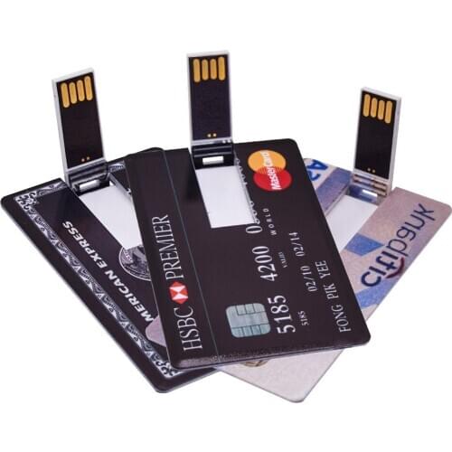 Over 10 pcs Free Logo) Business Credit Card Usb 8GB 16GB 32GB 64GB flash drive Pen drive usb memory stick disk Custom logo