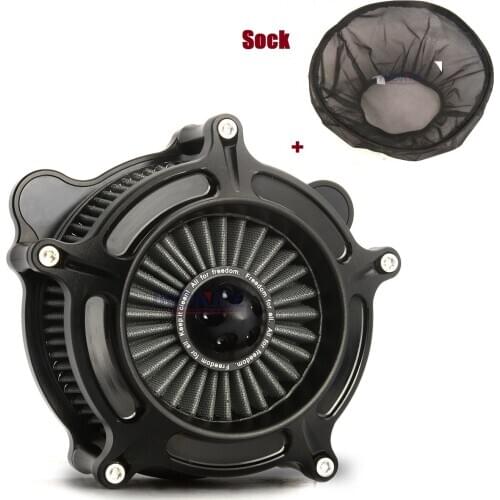 Air Cleaner turbine Intake Filter Rain Socker Cover Fit For harley 2008-2013 FLHRC Road King Classic FLHX FLTR FLHT