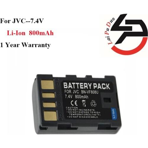 High Quality 800mAh Brand New Replacement Battery For JVC BN-VF808U VF808 GR-D250 GR-DF590 X5 MG40 GZ-MG50 DSC-E6 DSC-J4 GR-D270