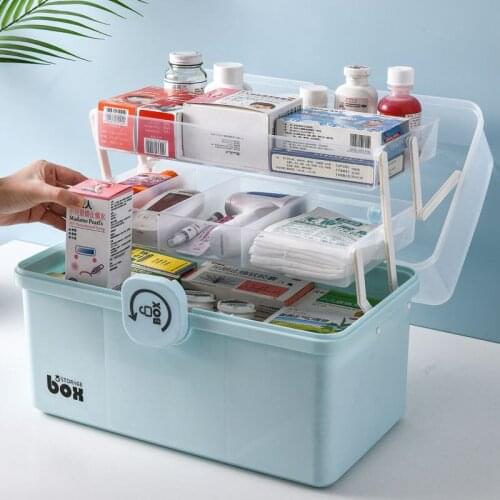 Medical Storage Box Rangement Keyword Large Capacity Multi-Layer First Aid Convenient For Family Packing Full Set Of Emergency