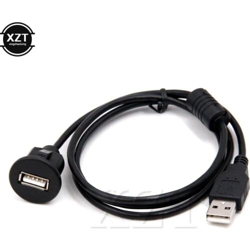 1m 2m Car Dash Board Mount USB 2.0 A Male To A Female Socket Extension Panel Cable