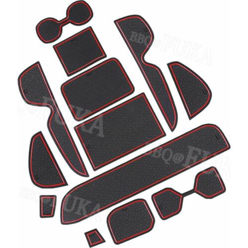 13x Car Inner Gate Slot Mats Non-slip Cup Holder Pads For Toyota RAV4 2019 2020