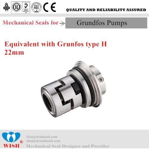 22mm Mechanial seal for Grundfos pump CR series cartridge seal type H
