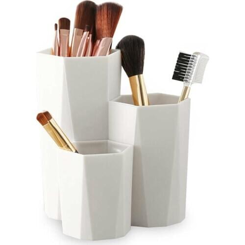 3Box Storage Lattices Cosmetic Make-up Brush Storage Box Table Organizer Make up Nail Polish Cosmetic Holder Table Organizer