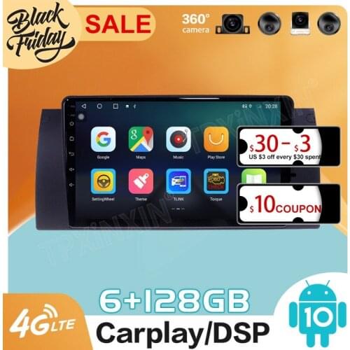 64G Android 10 for BMW X5 E39 E53 1999 2005 Carplay GPS Car Navigation Multimedia HD Video Touch Screen Stereo DVD Player Radio