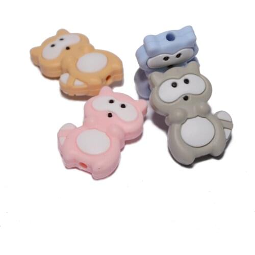 Silicone Teether Beads 5pcs Food Grade Silicone Teething Beads DIY Pacifier Holder Bracelet Baby Toys Newborn Teether For Teeth