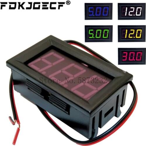 AC 70-500V 0.56" LED Digital Voltmeter Voltage Meter Volt Instrument Tool 2 Wires Red Green Blue Display 110V 220V DIY 0.56 Inch