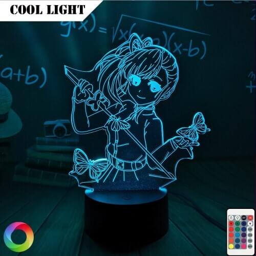 Kimetsu No Yaiba Nezuko Kamado Figure Led Night Light for Bedroom Decor Nightlight Kids Child Table 3d Lamp Demon Slayer Gift