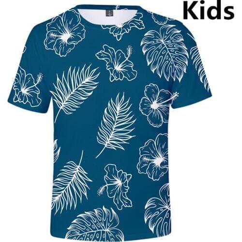 3 To 13 years kids t shirt Weed Leaf 3d full print short sleeve tshirt t-shirt boys girls fashion t shirts tops children clothes