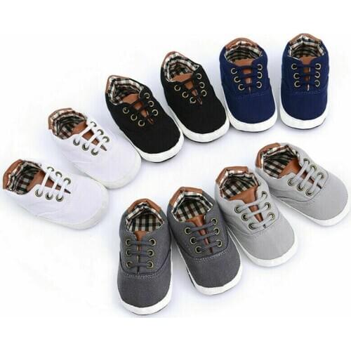 Infant Baby Girl Boy Shoes Solid Anti-Slip Soft Sole Hook Kids Sneakers Toddler Infant Baby Girl Kids Shoes 0-18M