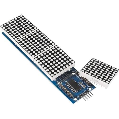 MAX7219 Dot Matrix Module Red Light for Arduino Microcontroller Raspberry Pi 4 in 1 Display with 5pin Dupont Line