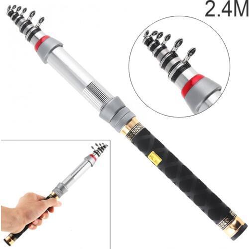 Mini Telescopic Fishing Rod Ultra Short Closed Length 34cm Multifunction Sea Spinning Fishing Pole with Small Guide Rings