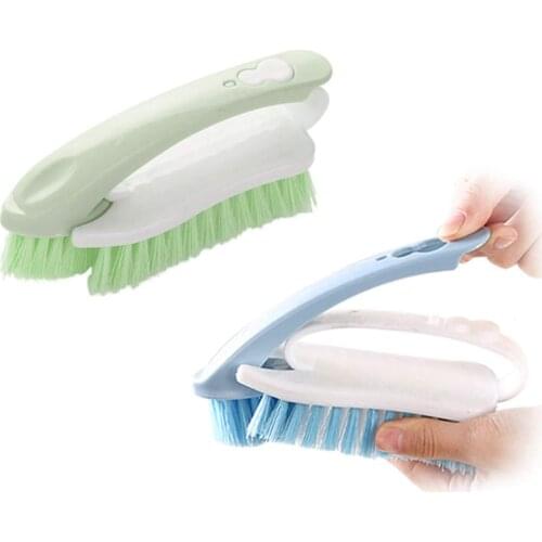 2 in 1 multifunctional scrub brush, used for cleaning household with handle, detachable scrub brush, multi-purpose cleaning clot
