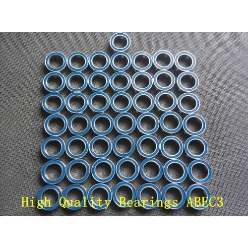 Free shipping 50PCS 10x15x4 Blue Rubber Seals bearing 6700 2RS ABEC3 10x15x4mm Model bearing Motor bearing