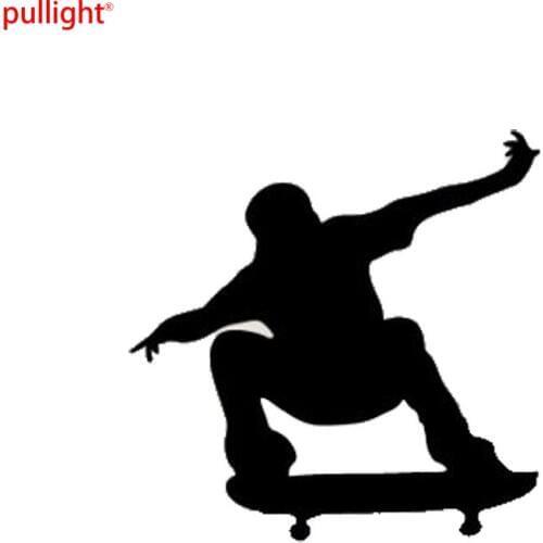 Cartoon Jumping Skateboarding Decals Stunt Silhouettes Vinyl Car Stickers
