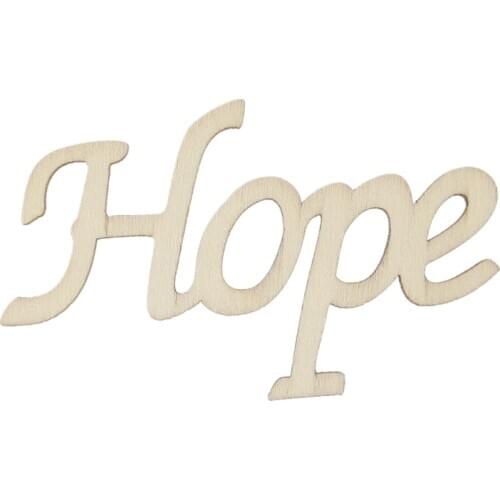 Hope Letter Word Wooden Hanging Sign Wall Decal Sticker Room Home Decor Ornament