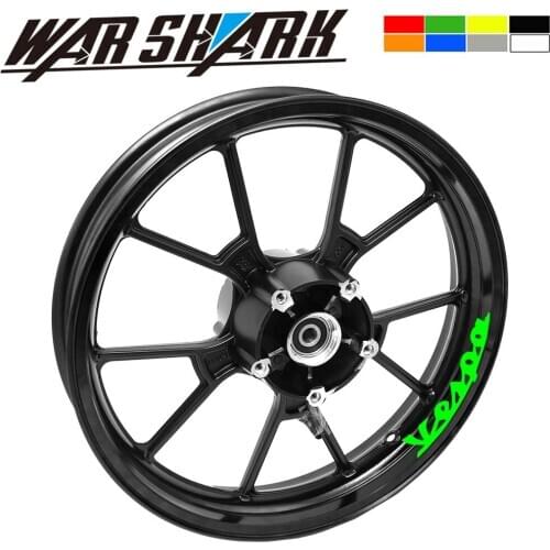 Motorcycle front and rear wheels Outer rim waterproof Sticker Reflective Stripe Wheel Decals for Vespa