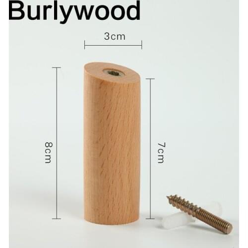 Natural Wooden Wall Hooks Clothes Coat Hat Hanger Wall Mounted Handbag Scarf Key Holder Decorative Kitchen Bathroom Storage Rack