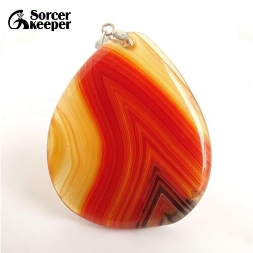 Natural Red Agates Pendants Charms Necklaces Womens Crystal Slice Brazil Healing Reiki Stone Beads for Jewelry Making BC092