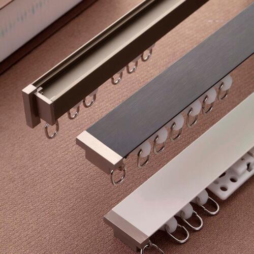 2020 New Arrival Sealing Cover Design For Light Tightness Curtain Tracks Flat Honeycomb Double Layer Aluminium Alloy Rails