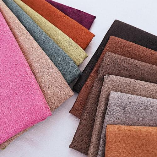Solid plain fabric linen fabric for sofa material for curtain fabrics for sewing storage bag