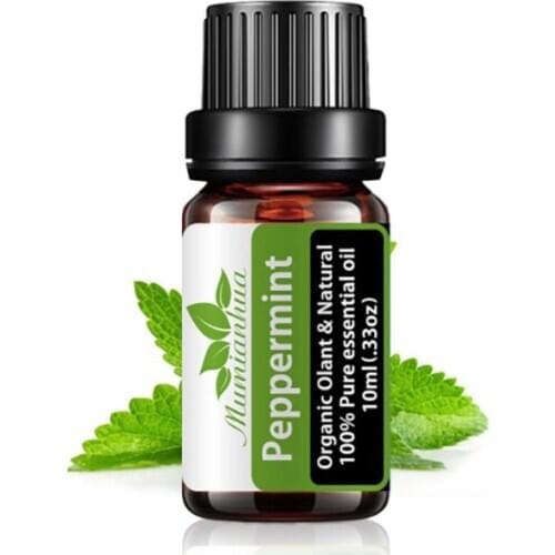 Organic Peppermint Difuser Essential Oil Oleos Essenciais Aromaterapia Huiles Essentielles Pures 10 Ml Relieve Stress Relax