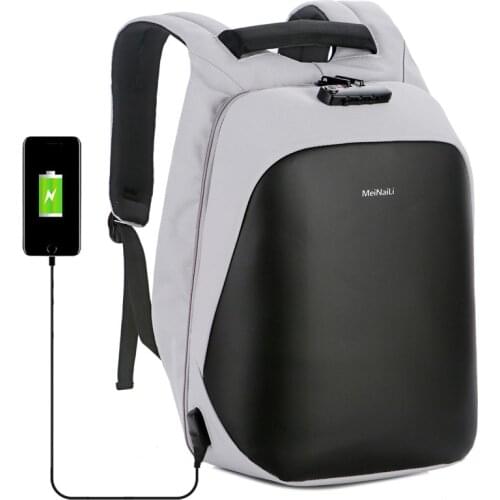 Simple new computer backpack Smart usb charging multifunctional business mens travel anti-theft backpack