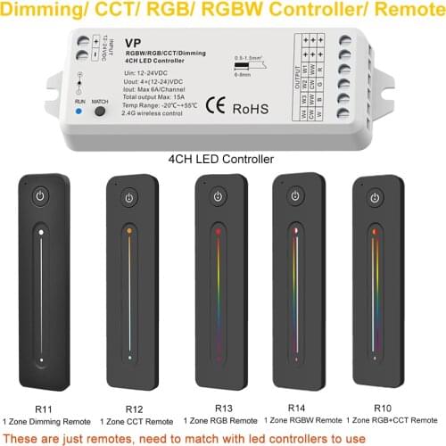 Skydance Ultrathin Touch Slide RF Remote Controller 1 Zone Dimming/Color Temperature/RGB/RGBW Remote Control R11 R12 R13 R14 R10