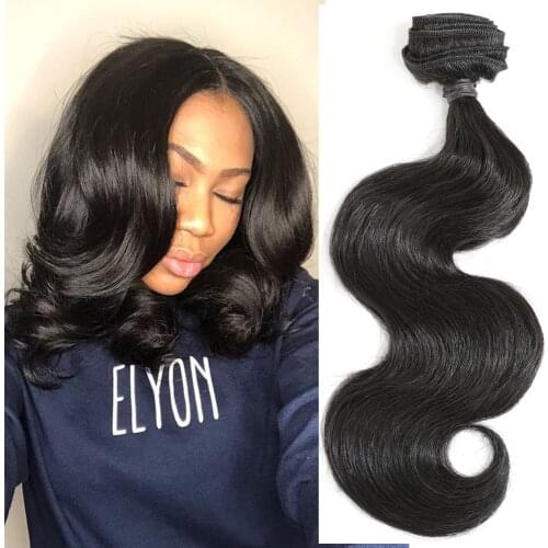 Synthetic Body Wave Hair Bundles 6 Bundles All In One Pack High Temperature Heat Resistant Synthtic Fiber 200g Natural Black