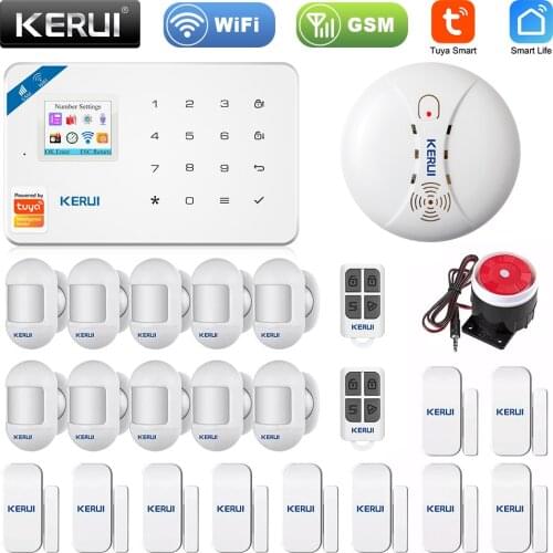 KERUI W18 Alarm System for Home Security Alarm Residential Motion Sensor APP Control Smart GSM WIFI Burglar Alarm System Kit