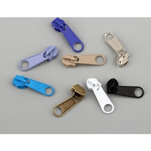 Zipper Sliders No. 5 automatic color zipper pull clothing down jacket zip 8 colors can be customized Garment accessories 20pcs