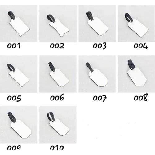 Sublimation Blanks Luggage Tag Bags Accessories Cute Novelty MDF Wood Travel Luggage Label Straps Suitcase Luggage Tags Gift SN