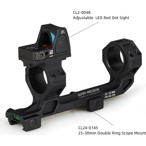 Tactical 25.4mm 30mm rifle scope mount red dot sight base bracket set airsoft airgun double ring m4 AR15 bubble level hunting