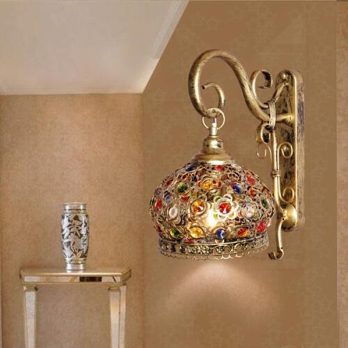 Turkish moroccan pendant light handmade mosaic stained glass Corridor Stairwell cafe restaurant hanging light lamp
