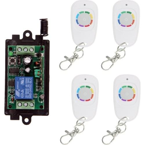 Universal DC 9V 12V 24V 10A 1CH 1 CH Relay Wireless RF Remote Control Switch Transmitter+Receiver Module,315 / 433 MHz