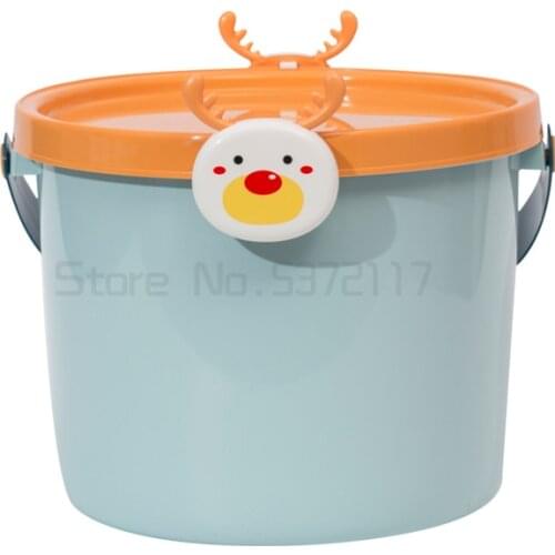 Toy storage bucket childrens cartoon portable baby Lego building block packing box snack box toy storage box