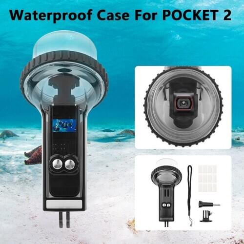 Gosear Waterproof Case 60m Diving Underwater Protective Shell Housing with Anti-fog Inserts Lanyard for DJI Osmo Pocket 2 Camera