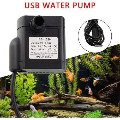 Water Pump 1.5M 3.5-9V USB Circulation Fountain Motor