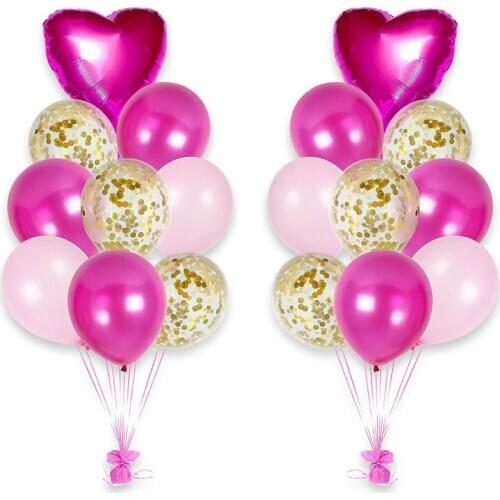 18pcs/set Gold Champagne Wedding Balloons Wedding Party Decoration Latex Happy Birthday Balloon 2018 Graduation Party Supplies