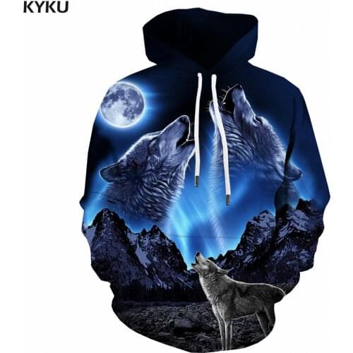 3d Hoodies Animal Hoodie Men Wolf Hoody Anime Moon Sweatshirt Printed Mountain Hooded Casual Unisex Funny Pullover Pocket Sexy