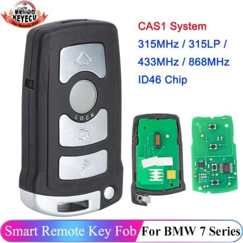 KEYECU Replacement Remote Car Key Fob 4 Button 315/433/315LP/868MHz ID7944 for BMW CAS1 7 Series E65 E66 KYDZ