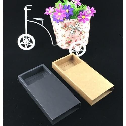 50pcs/lot Kraft Paper Drawer Boxes Paperboard Packaging Box DIY Handmade Soap Craft Jewel Party box