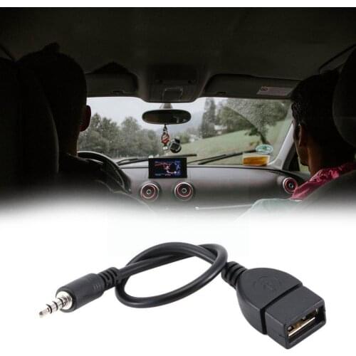 Jack 3.5mm AUX Audio Plug To USB 2.0 OTG Adapter Converter Aux USB Disk USB Phone U Cord Cable MP3 Adapter Speaker Car For G8P5