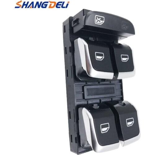 Car Chrome Main Window Control Switch Button For AUDI A4 S4 Q5 B8 Allroad 8KD959851A 8K0959851F