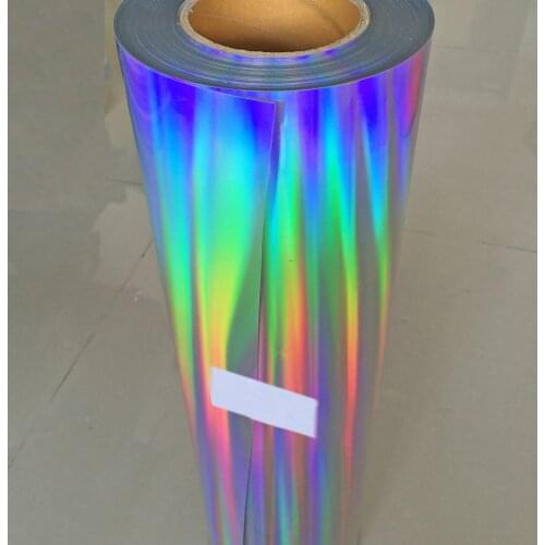 Free shipping 1 sheet 10"x20"/25cmx50cm Laser Heat Transfer Vinyl Hologram Rainbow PVC Press Tshirt Iron On HTV Film