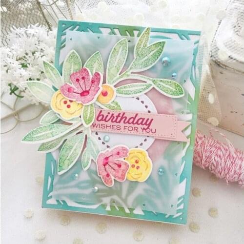 Panalisacraft Leaves background Metal Cutting Dies Stencils for DIY Scrapbooking/album Decorative Embossing DIY Paper Cards